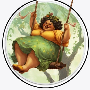 Sticker Swing Body Positive All Bodies are Good Bodies Curvy Woman