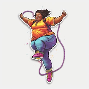Sticker Body Positive Positivity Curvy Active Woman Active Workout Effyourbeautystandards
