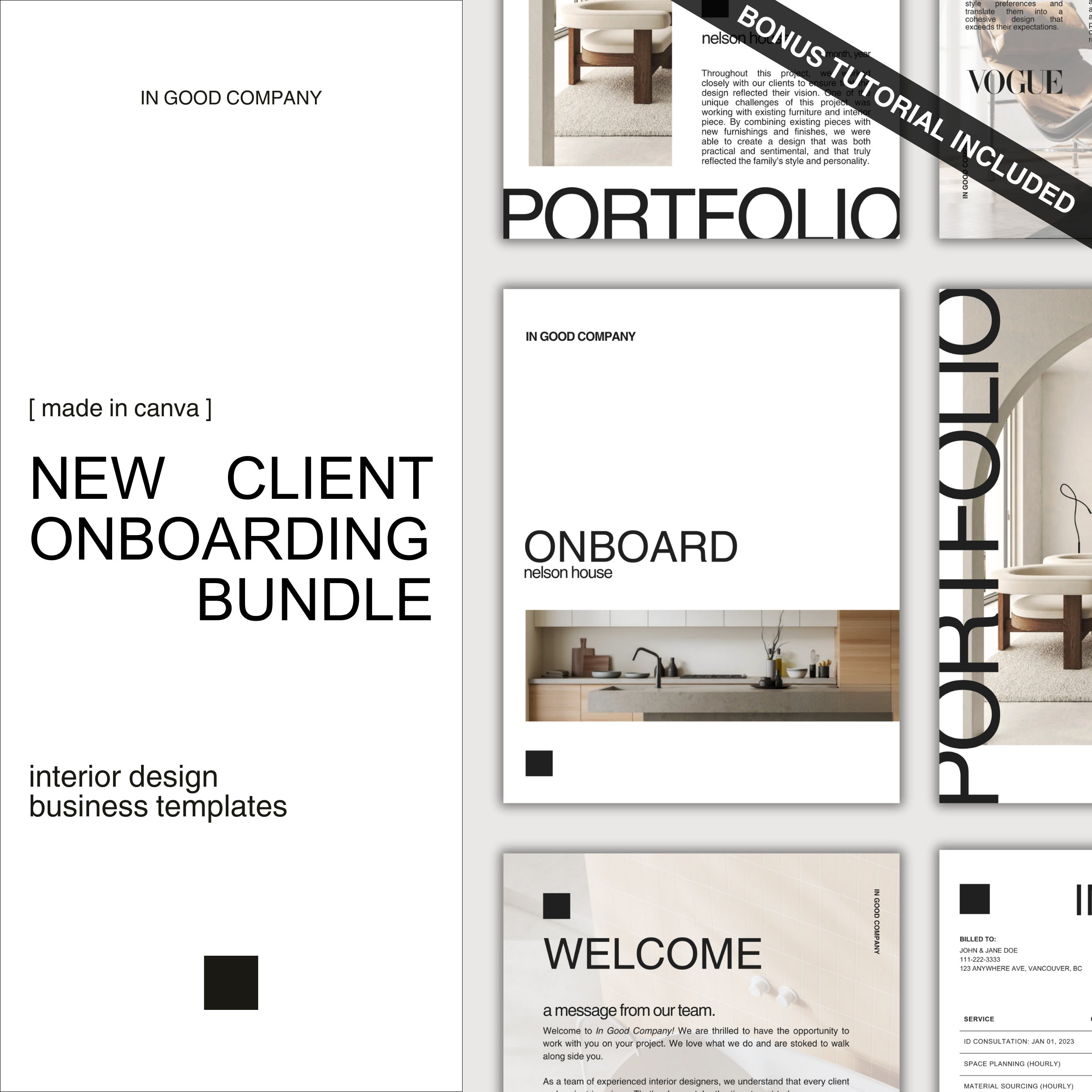 Interior Design Client Onboarding Process/ Guide Canva Template ...