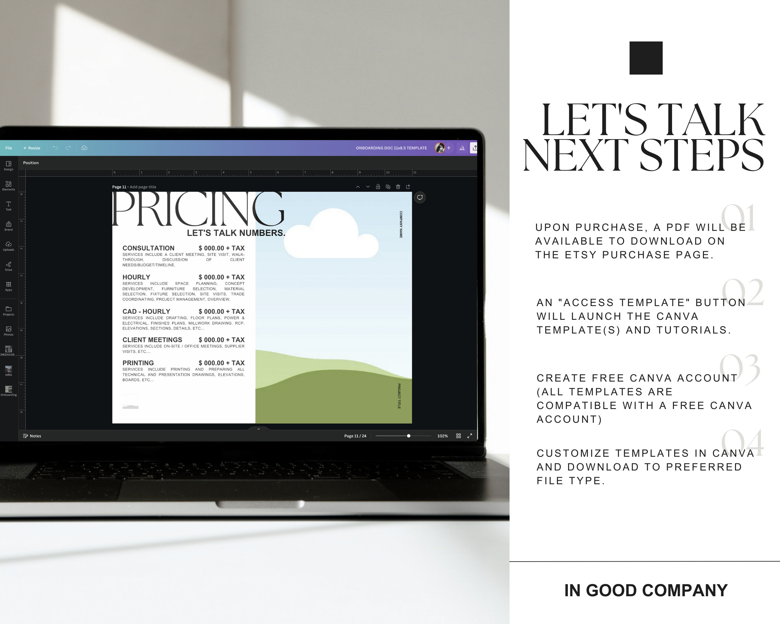 Interior Design Client Onboarding Process/ Guide Canva Template ...