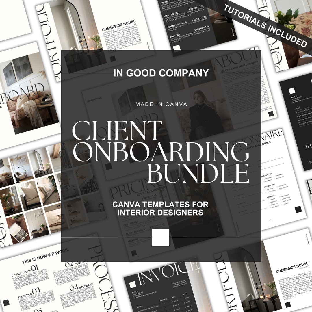 Interior Design Client Onboarding Process/ Guide Canva Template ...