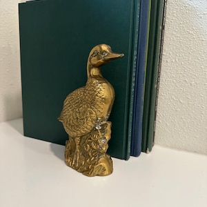 Vintage Solid Brass Mallard