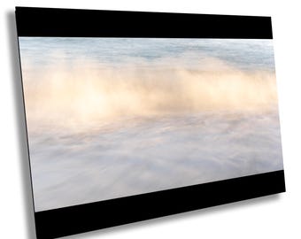 Abstract Photography of Golden Ocean Wave Long Exposure Fine Art Home Decor