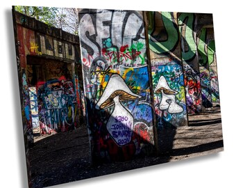 Philadelphia Graffiti Pier: Djärva och färgglada konstnärliga designer som konstinredning
