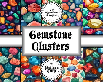 Gemstone Cluster Digital Paper Pack