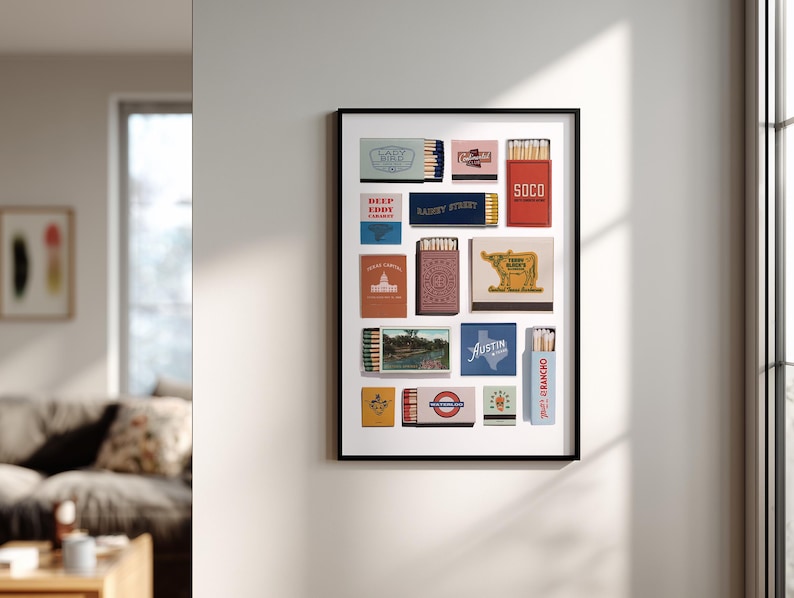 Austin Texas Vintage Matchbook Poster Print image 4