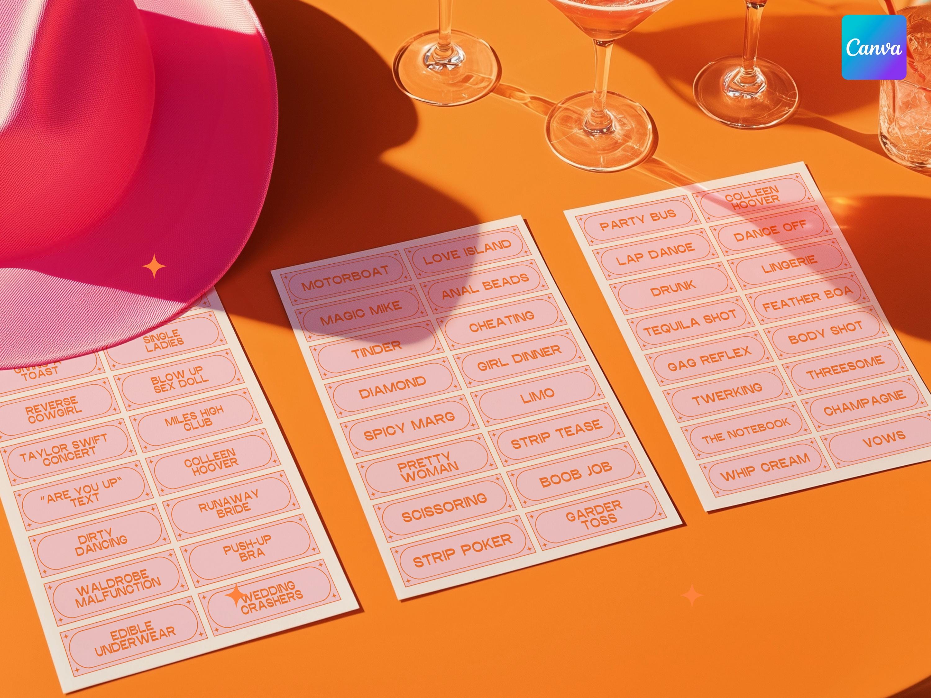 Dirty Charades - Bachelorette Party Game, Bridal Shower Game, Wedding  Games, Printable Game, Wedding Charades, Hens Party Game - Etsy