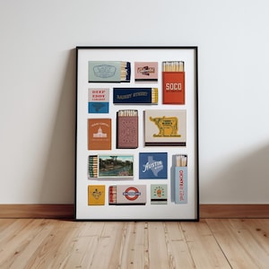 Austin Texas Vintage Matchbook Poster Print image 3