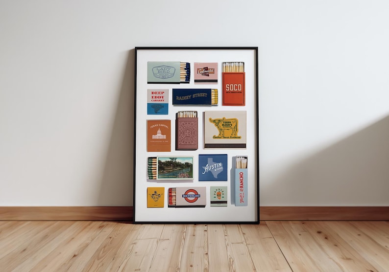 Austin Texas Vintage Matchbook Poster Print image 3