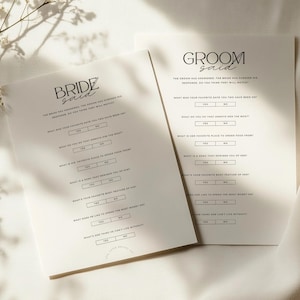 Bride said and Groom said bridal shower game