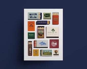 Vintage National Park Matchbox Poster