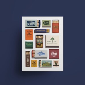 Vintage Nationalpark Streichholzschachtel Poster