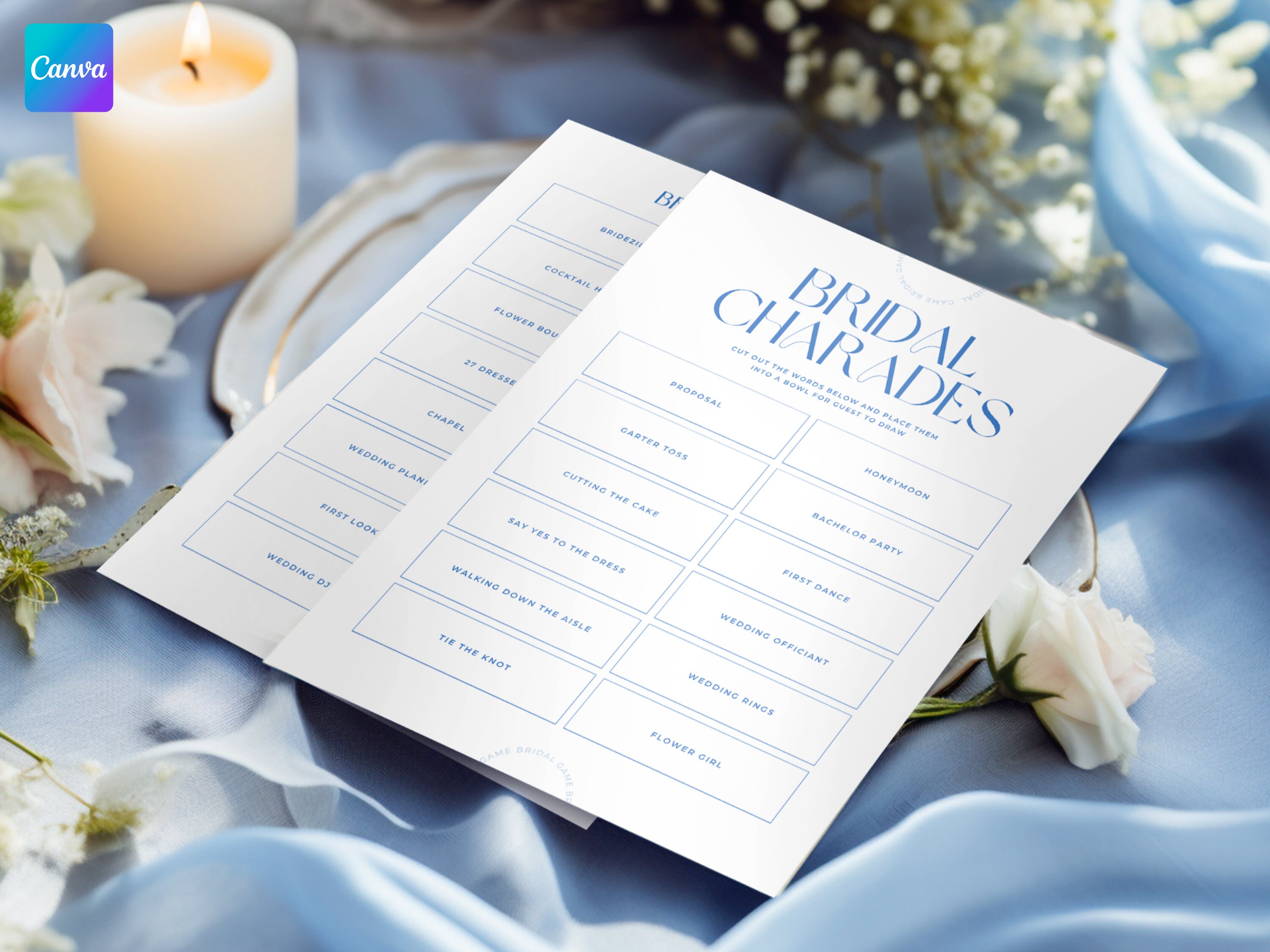 Bridal Charades - Bridal Shower Game, Wedding Shower Games, Printable ...