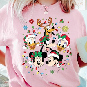 Disney Mickey And Friends Christmas Shirt, Disney Christmas Shirt, Disney Friends Christmas Shirt, Disney World, Comfort Colors Shirt,182211