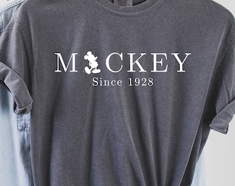 Mickey Since 1928 Shirt, Comfort Colors Shirt, Disney Family Vacation Shirt, Disney Trip Shirt, Matching Disney, Comfort Colors 180899