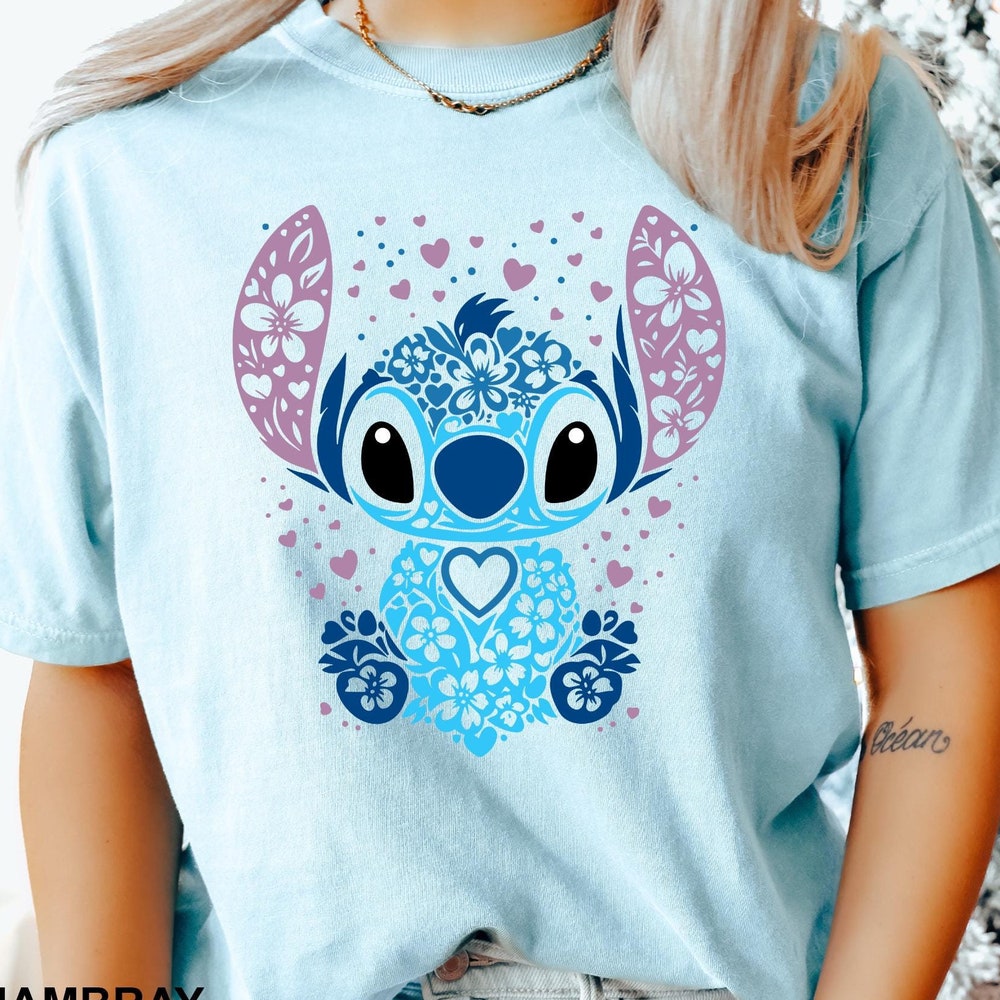 Floral Stitch Shirt, Stitch Shirt, Disney Stitch Shirt, Stitch Shirts, Comfort Colors Shirt, Disney Family Shirts, Disneyworld Shirts 182208 Teeshirtsummer