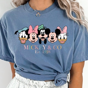 Retro Disney Mickey and Co Shirt, Comfort Colors Christmas Shirt, Disney Mickey Shirt, Disney Friends Shirt, Disney Trip Shirt, 182280
