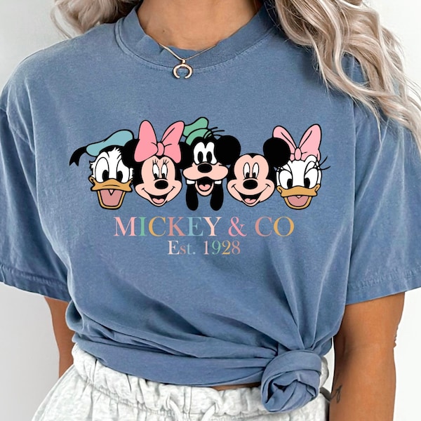 Retro Disney Mickey and Co Shirt, Comfort Colors Christmas Shirt, Disney Mickey Shirt, Disney Friends Shirt, Disney Trip Shirt, 182280