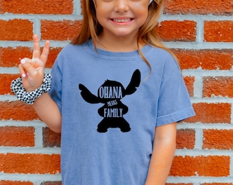 Ohana Means Family Shirt, Comfort Colors Shirt, Lilo and Stitch, Stitch Shirt, Disney Family Shirt, Disney Gifts, Disney Family Vacation