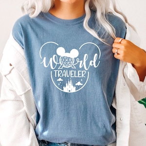 World Traveler Shirt, Comfort Colors, Disney Travel, Disney Vacation, Disney Shirt, Disney Trip Shirt, Disney Family Shirt,Disney Tee 181110