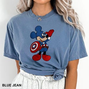 Superhero Mickey Shirt, Comfort Colors, Captain America Mickey Tee, Avengers Mickey Shirt, Superhero Mickey Tee, Captain Mickey Shirt 182472