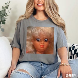 Disgusted Doll Shirt, Comfort Colors, Distressed Doll Face Meme Shirt, Viral Internet Shirt, Cringy Shirt, Sarcastic Doll Face Shirt 186079