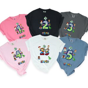 Custom Disney Toy Story Birthday Shirt, Comfort Colors Shirt, Toy Story Birthday Shirt, Disney Birthday Shirt, Disney Family Shirt 181349