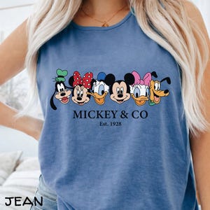 Camiseta sin mangas vintage de Mickey & Co. de 1928, camiseta sin mangas de Mickey y sus amigos de Disney, camiseta sin mangas de Disneyland, camiseta sin mangas de vacaciones familiares de Disney 182787