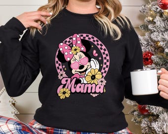 Minnie Mama Mini Sweatshirt, Disney Mom and Me Sweatshirt, Disney Mama Hoodie,Mom and Daughter Sweatshirt,Disney Family Trip Crewneck 182807