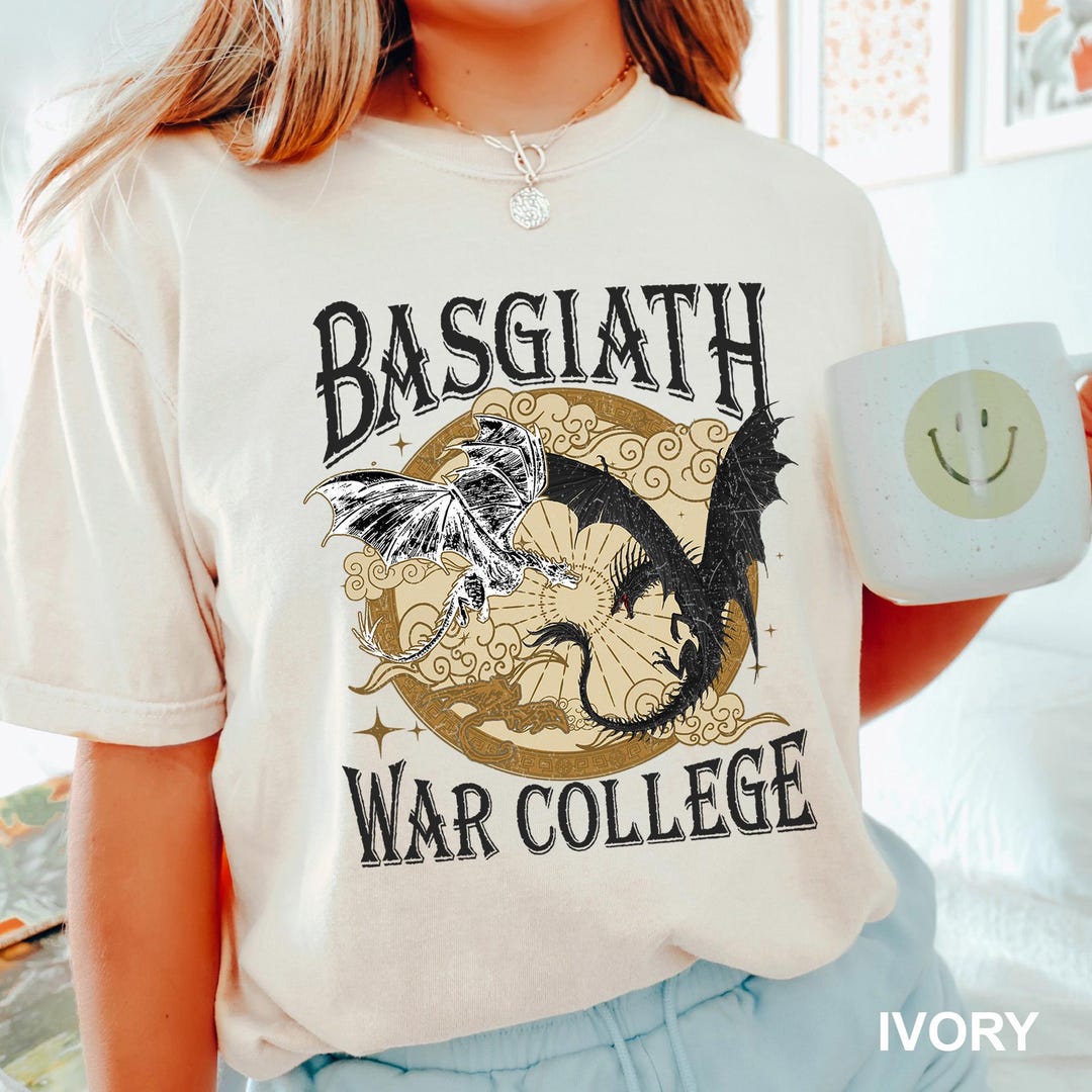 Basgiath War College Book Shirt, Comfort Colors, Dragon Rider Shirt ...