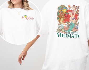 Disney Little Mermaid Shirt, Comfort Colors, Princess Ariel Shirt, Disney Girls Trip Tee, Retro Disneyland Shirt, Disney Family Tee 182874