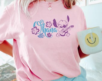Disney Lilo and Stitch Ohana Summer Time Shirt, Comfort Colors, Cute Stitch Portrait Tee, Disney Summer Shirt, Stitch Summer Tee 183901