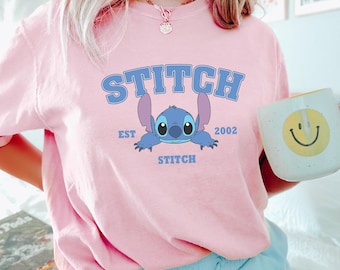 Disney Stitch Est. 2002 Shirt, Comfort Colors, Cute Stitch Shirt, Disney Shirt, Stitch Balloons Shirt, Stitch Disneyland Shirt 183301