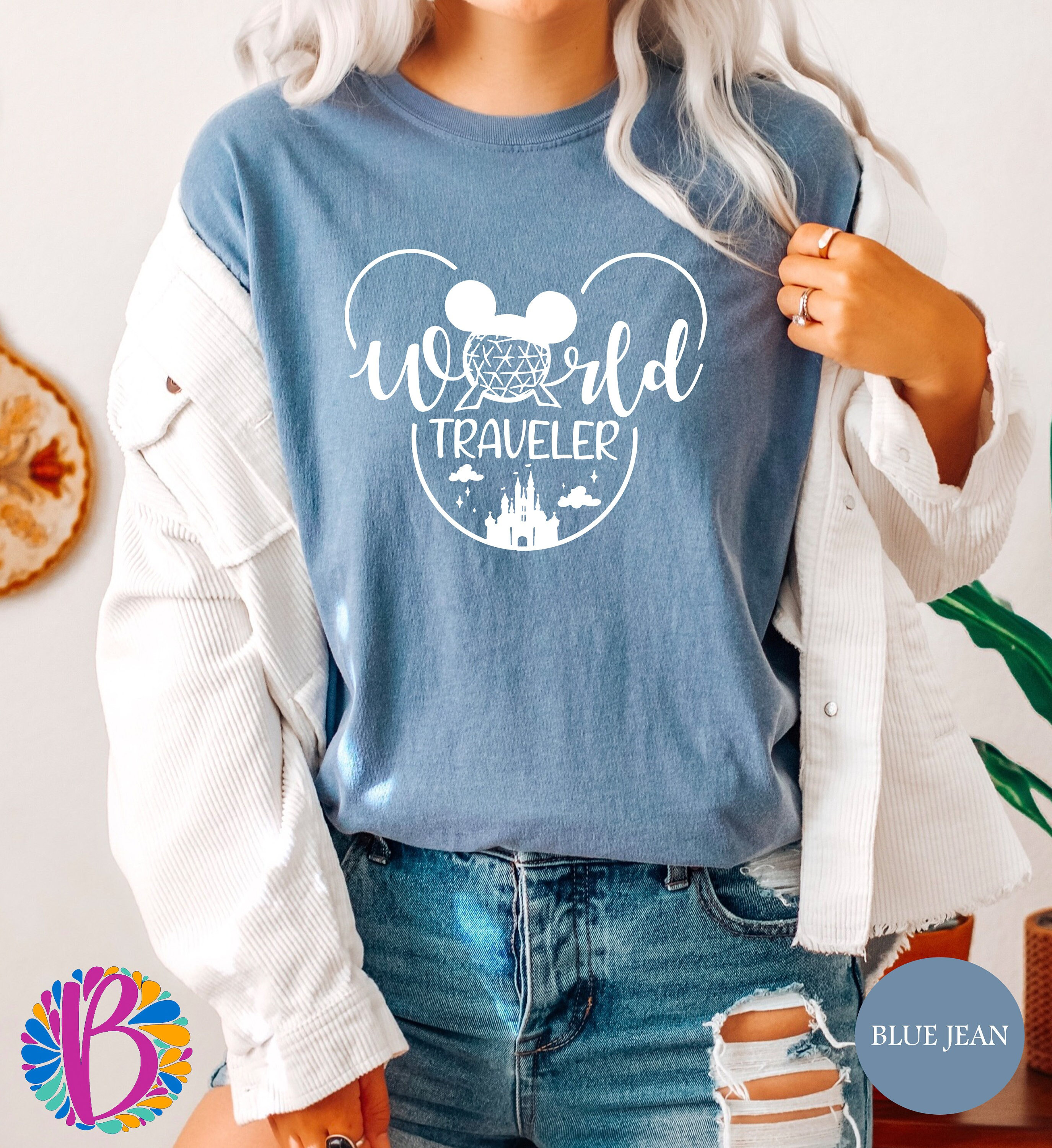 World Traveler Shirt, Comfort Colors, Disney Travel, Disney 