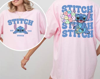 Disney Stitch Est. 2002 Shirt, Comfort Colors, Cute Stitch Shirt, Disney Shirt, Stitch Balloons Shirt, Stitch Disneyland Shirt 183298