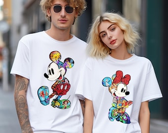 Disney Couples Mickey And Minnie Mouse Classic Shirt, Comfort Colors Shirt, Mickey And Minnie Matching Shirt, Disney Trip Couple Tee 182564