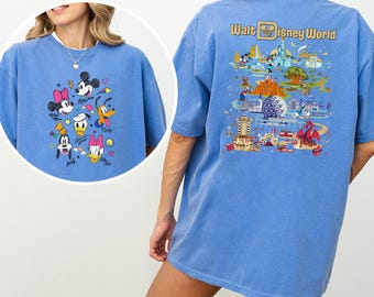 Retro Walt Disneyworld Mickey Shirt, Comfort Colors Shirt, Disney Parks Shirt, Four Parks Disney World Shirt, Vintage Disney Shirt 184473