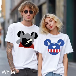 Superhero Matching Shirt, Comfort Colors, Avengers Mickey Ears Shirt, Mouse Ears Superhero Shirt, Superhero Family Trip Matching Tee 182473