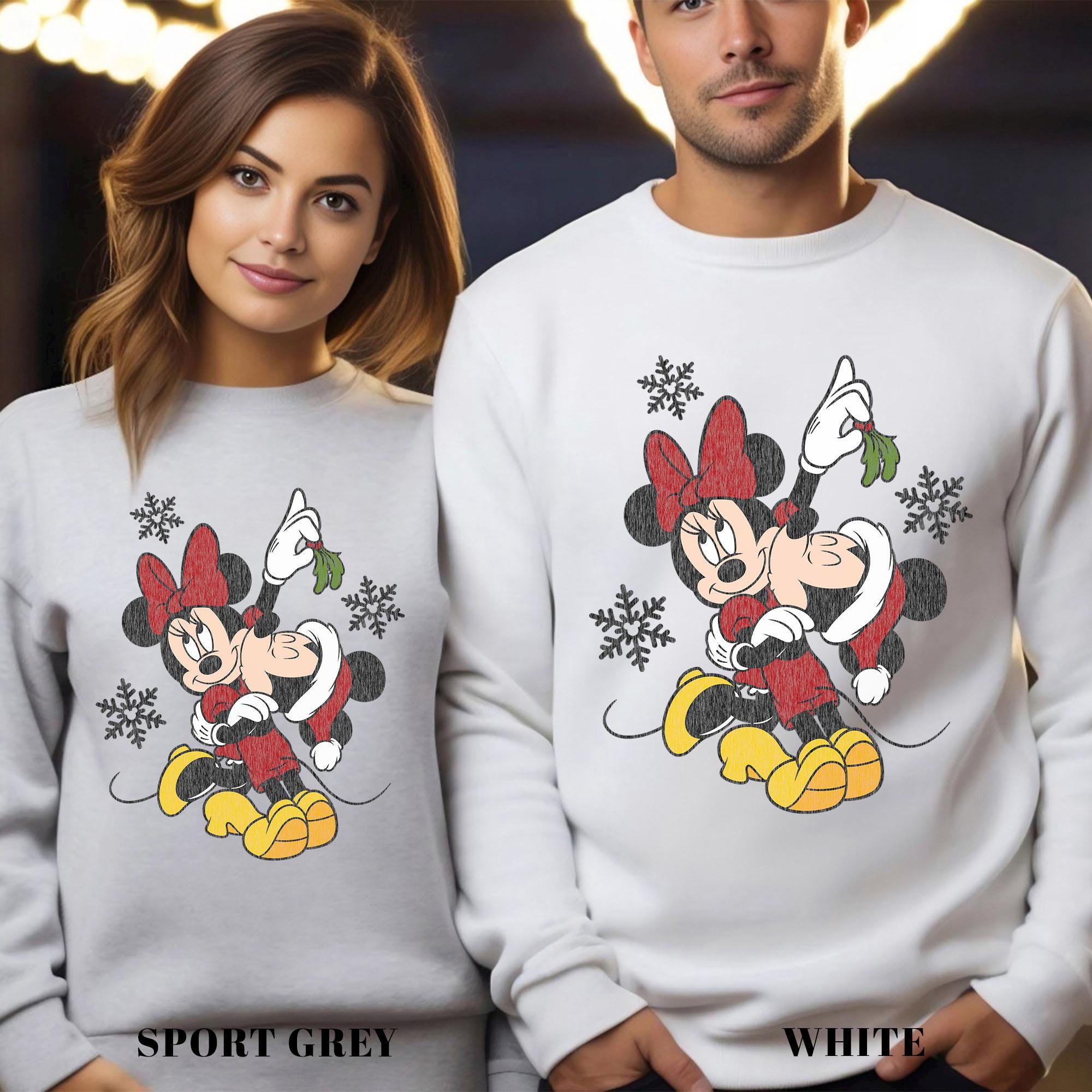Mickey and Minnie Kissing Sweatshirt - Etsy