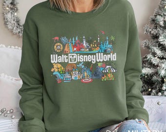Retro Walt Disneyworld Sweatshirt, Vintage Disneyworld Sweatshirt, Disneyworld Mickey And Friends Hoodie, Retro Disney Crewneck 183554