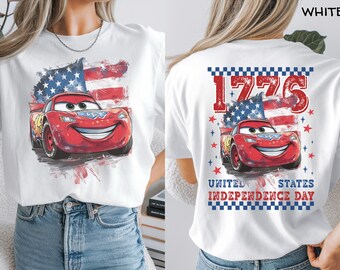 1776 United States Independence Day Shirt, Comfort Colors, Disney Cars Tee, Patriotic Car Tee, Fourth of July Shirt, USA Flag Tee 186609