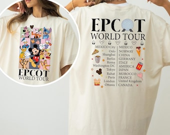 Disney Epcot World Tour Shirt, Comfort Colors Disney Shirt, Disney Family Trip Shirt, Disney Epcot Vacation Shirt, Disney Trip Shirt 181523
