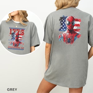 1776 United States Independence Day Shirt, Comfort Colors, Spider-Man Shirt,Patriotic Superhero Tee, Fourth of July USA Graphic Shirt 186614 image 9