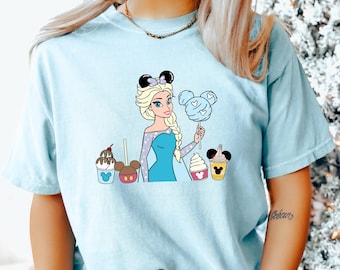 Disney Princess Elsa Shirt, Comfort Colors Disney Shirt, Disney Family Shirt, Disney Frozen Shirt, Disney Princess Shirt 181229