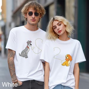 Lady and The Tramp Shirt, Comfort Colors Shirt, Valentine's Day Shirt, Disney Couple Shirt, Couple Matching Shirt, Disney Vintage Tee 182447