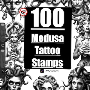 MajestyTattooによるメデューサProcreateスタンプブラシ100種類