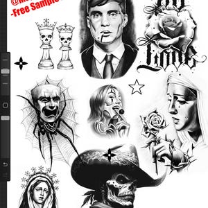 Chicano Geld Procreate Kleines Stempelset