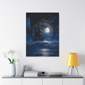 Time with the Moon, Eye Catching Art, Home and Office Decor, Wall art, DesignsBT Art