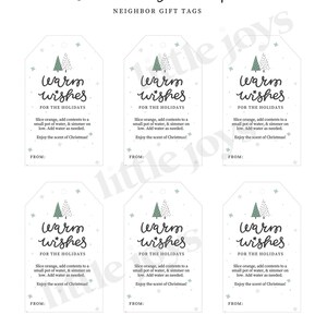 Christmas Simmer Pot Gift Tag Printable PDF - Etsy