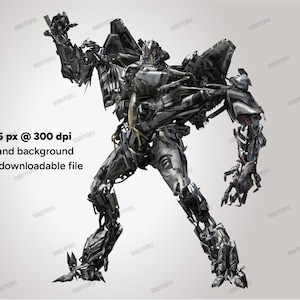 Transformer Starscream PNG / Decepticon clip art / download immediato, 300 dpi, sfondo trasparente, stampabile, sublimazione